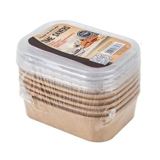 Kraft Rectangular Paper Bowls with Lids, 650ml - 6 Piece